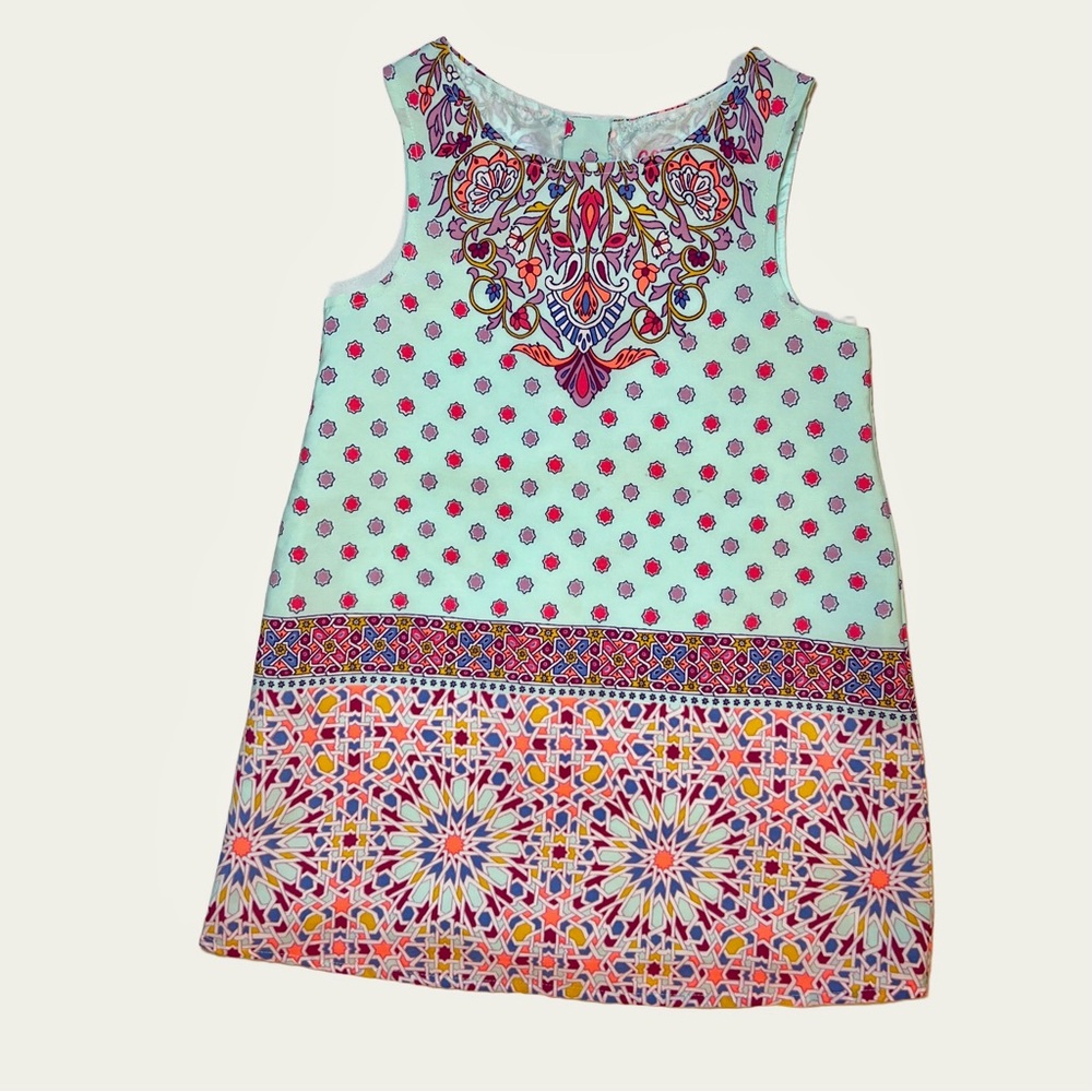 Genuine Kids By Oshkosh Colorful Polka‎ Dot Pattern Dress Zipper Back Girl’s 4T